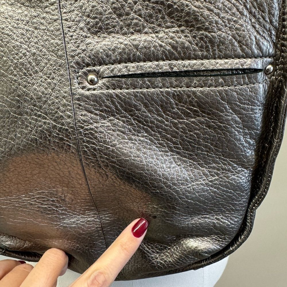 B. Makowsky Leather Pebble Sling Crossbody Convertible Bag - Picture 7 of 12